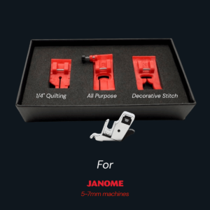 SewFine UltraT Pro Foot Set with adaptor for Janome 5-7mm machines