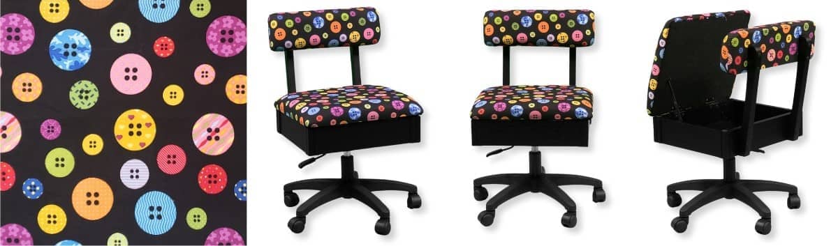 SewFine Sewing Chair Colorful Buttons