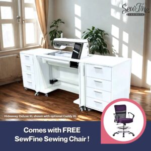SewFine Hideaway Deluxe XL side view with Caddy