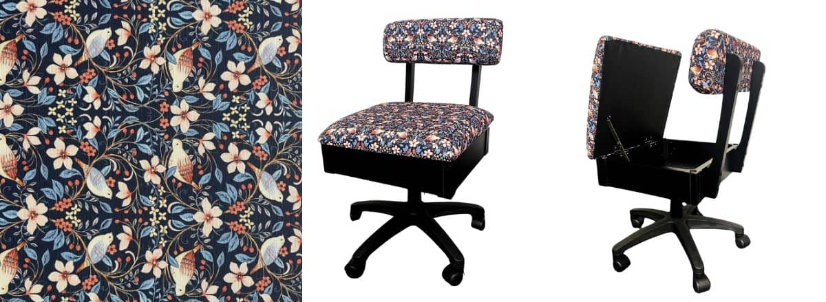 SewFine Sewing Chair Bird Floral Banner