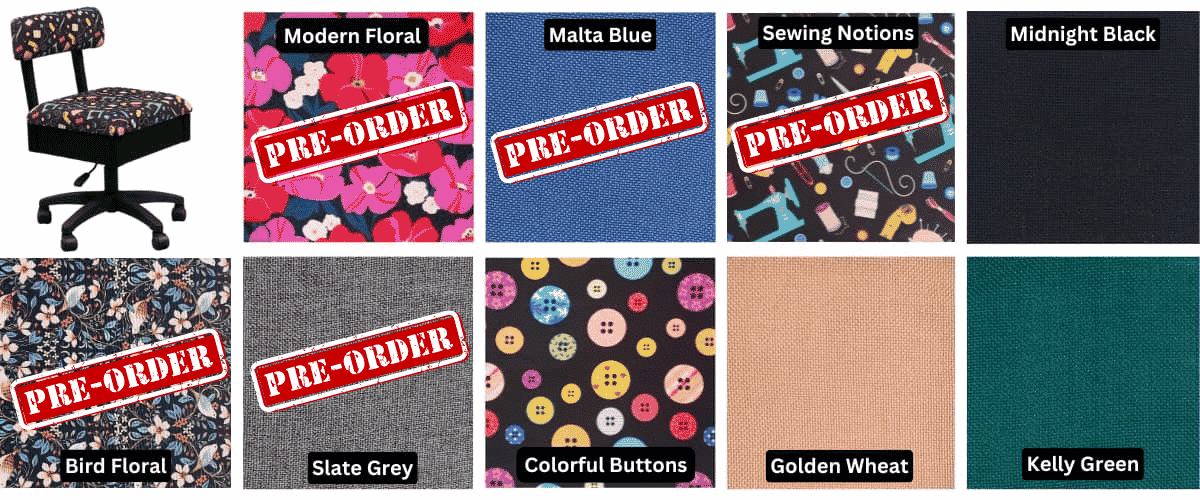 Sew Fine chair color options