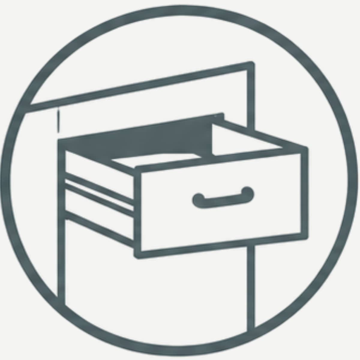 Floating storage drawer